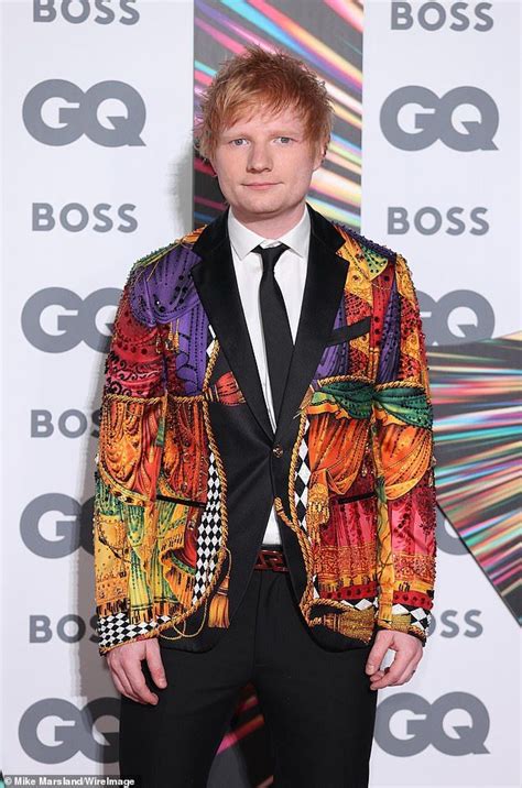 ed sheeran versace jacket|Ed Sheeran dons an eye.